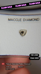 Natural Asteriated Pattern Diamond Deal (0.66 cts)